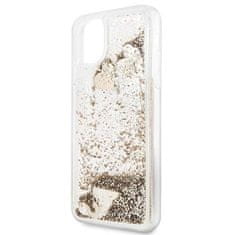 Guess Guess Liquid Glitter Hearts - Ohišje za iPhone 11 Pro Max (zlato)