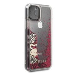 Guess Guess Liquid Glitter Hearts - Ohišje za iPhone 11 Pro (malina)