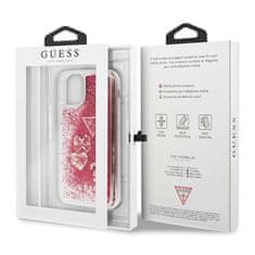 Guess Guess Liquid Glitter Hearts - Ohišje za iPhone 11 Pro (malina)