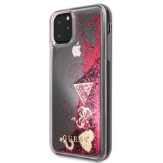 Guess Guess Liquid Glitter Hearts - Ohišje za iPhone 11 Pro Max (malina)