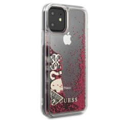 Guess Guess Liquid Glitter Hearts - Ohišje za iPhone 11 (malina)