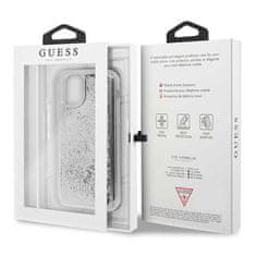 Guess Guess Liquid Glitter Hearts - Ohišje za iPhone 11 Pro (srebrno)