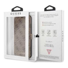 Guess Guess Booktype 4G Charms Collection - Ohišje za iPhone 11 Pro Max z žepi za kartice (rjavo)