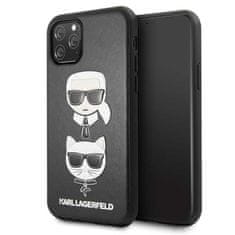 Karl Lagerfeld Reliefni etui Karl Lagerfeld Karl &amp; Choupette - etui za iPhone 11 Pro (črno)