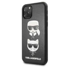 Karl Lagerfeld Reliefni etui Karl Lagerfeld Karl &amp; Choupette - etui za iPhone 11 Pro (črno)