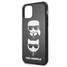 Karl Lagerfeld Reliefni etui Karl Lagerfeld Karl &amp; Choupette - etui za iPhone 11 Pro (črno)