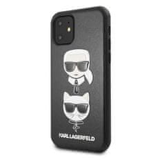 Karl Lagerfeld Karl Lagerfeld Embossed Case Karl &amp; Choupette - Ohišje za iPhone 11 (črno)