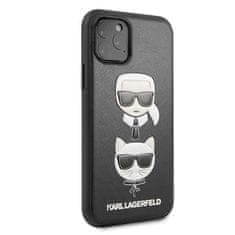 Karl Lagerfeld Reliefni etui Karl Lagerfeld Karl &amp; Choupette - etui za iPhone 11 Pro (črno)