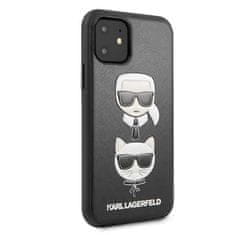 Karl Lagerfeld Karl Lagerfeld Embossed Case Karl &amp; Choupette - Ohišje za iPhone 11 (črno)