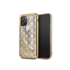 Guess Guess 4G Peony Liquid Glitter - Ohišje za iPhone 11 Pro (zlato)