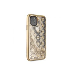 Guess Guess 4G Peony Liquid Glitter - Ohišje za iPhone 11 Pro (zlato)