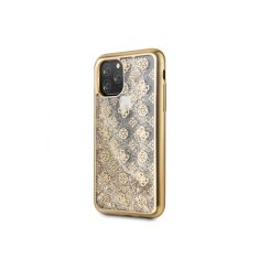 Guess Guess 4G Peony Liquid Glitter - Ohišje za iPhone 11 Pro (zlato)