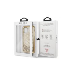 Guess Guess 4G Peony Liquid Glitter - Ohišje za iPhone 11 Pro (zlato)