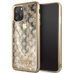 Guess Guess 4G Peony Liquid Glitter - Ohišje za iPhone 11 Pro Max (zlato)