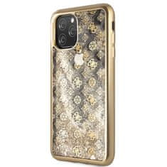 Guess Guess 4G Peony Liquid Glitter - Ohišje za iPhone 11 Pro Max (zlato)