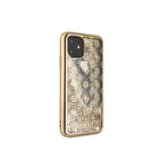 Guess Guess 4G Peony Liquid Glitter - ohišje za iPhone 11 (zlato)