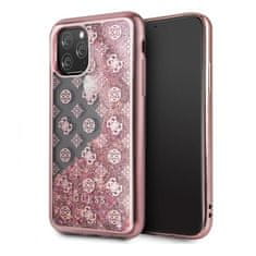 Guess Guess 4G Peony Liquid Glitter - Ohišje za iPhone 11 Pro (roza)