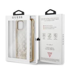 Guess Guess 4G Peony Liquid Glitter - Ohišje za iPhone 11 Pro Max (zlato)