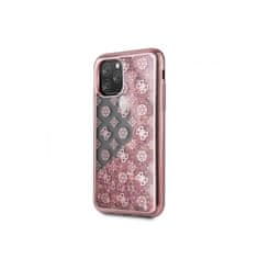 Guess Guess 4G Peony Liquid Glitter - Ohišje za iPhone 11 Pro (roza)