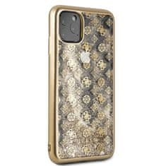 Guess Guess 4G Peony Liquid Glitter - Ohišje za iPhone 11 Pro Max (zlato)