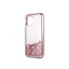 Guess Guess 4G Peony Liquid Glitter - Ohišje za iPhone 11 Pro (roza)