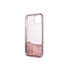 Guess Guess 4G Peony Liquid Glitter - Ohišje za iPhone 11 Pro (roza)