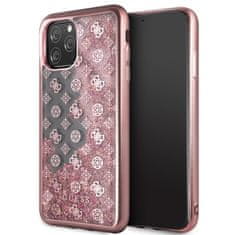 Guess Guess 4G Peony Liquid Glitter - Ohišje za iPhone 11 Pro Max (roza)