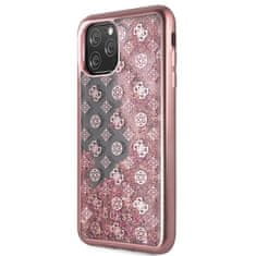 Guess Guess 4G Peony Liquid Glitter - Ohišje za iPhone 11 Pro Max (roza)