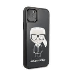 Karl Lagerfeld Karl Lagerfeld dvoslojno ohišje z bleščicami Iconic - iPhone 11 Pro (črno)