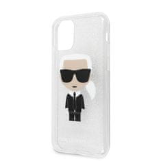 Karl Lagerfeld Karl Lagerfeld Iconic Karl - Ohišje za iPhone 11 Pro (srebrni bleščice)