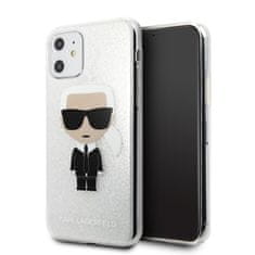 Karl Lagerfeld Karl Lagerfeld Iconic Karl - etui za iPhone 11 (srebrni bleščice)