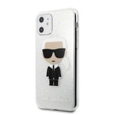 Karl Lagerfeld Karl Lagerfeld Iconic Karl - etui za iPhone 11 (srebrni bleščice)