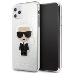 Karl Lagerfeld Karl Lagerfeld Iconic Karl - Ohišje za iPhone 11 Pro Max (srebrni bleščice)