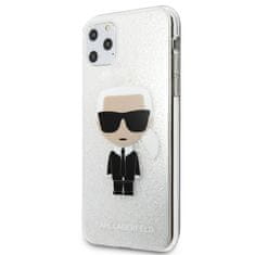 Karl Lagerfeld Karl Lagerfeld Iconic Karl - Ohišje za iPhone 11 Pro Max (srebrni bleščice)