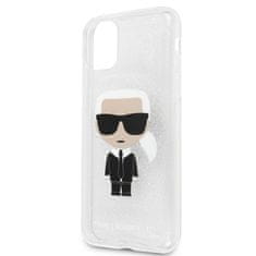 Karl Lagerfeld Karl Lagerfeld Iconic Karl - Ohišje za iPhone 11 Pro Max (srebrni bleščice)