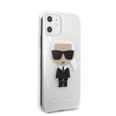 Karl Lagerfeld Karl Lagerfeld Iconic Karl - etui za iPhone 11 (srebrni bleščice)