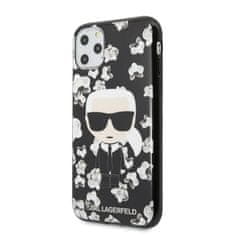 Karl Lagerfeld Karl Lagerfeld Iconic Karl Flower - Ohišje za iPhone 11 Pro (črno)