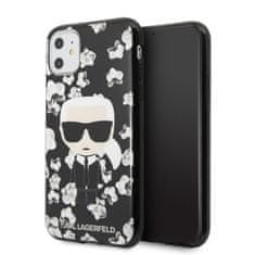 Karl Lagerfeld Karl Lagerfeld Iconic Karl Flower - etui za iPhone 11 (črn)