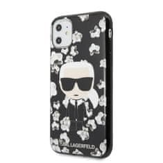 Karl Lagerfeld Karl Lagerfeld Iconic Karl Flower - etui za iPhone 11 (črn)