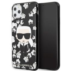 Karl Lagerfeld Karl Lagerfeld Iconic Karl Flower - Ohišje za iPhone 11 Pro Max (črno)