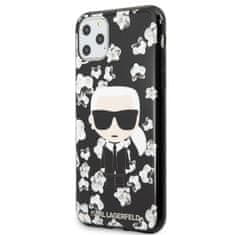 Karl Lagerfeld Karl Lagerfeld Iconic Karl Flower - Ohišje za iPhone 11 Pro Max (črno)