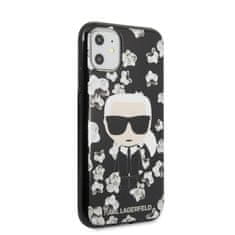 Karl Lagerfeld Karl Lagerfeld Iconic Karl Flower - etui za iPhone 11 (črn)