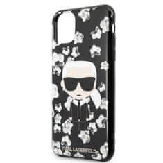 Karl Lagerfeld Karl Lagerfeld Iconic Karl Flower - Ohišje za iPhone 11 Pro Max (črno)