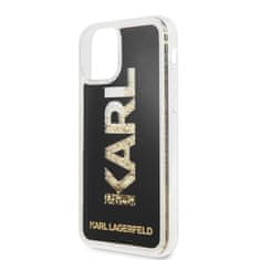 Karl Lagerfeld Karl Lagerfeld Logo Karl Liquid Glitter - etui za iPhone 11 Pro (črno/zlato bleščice)