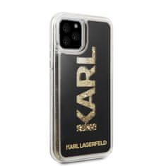 Karl Lagerfeld Karl Lagerfeld Logo Karl Liquid Glitter - etui za iPhone 11 Pro (črno/zlato bleščice)