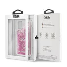 Karl Lagerfeld Karl Lagerfeld Glitter Liquid Floatting Charms - etui za iPhone 11 (Roza plavajoči okraski)