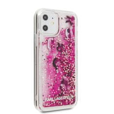 Karl Lagerfeld Karl Lagerfeld Glitter Liquid Floatting Charms - etui za iPhone 11 (Roza plavajoči okraski)