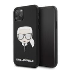 Karl Lagerfeld Karl Lagerfeld Iconic Embossed Glitter Case - Ohišje za iPhone 11 Pro (črno)