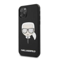 Karl Lagerfeld Karl Lagerfeld Iconic Embossed Glitter Case - Ohišje za iPhone 11 Pro (črno)