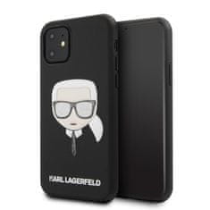 Karl Lagerfeld Karl Lagerfeld Iconic Embossed Glitter Case - ohišje za iPhone 11 (črno)